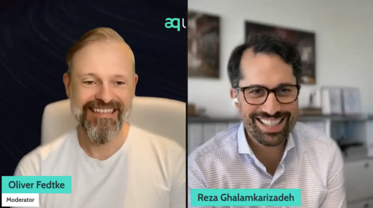 Screenshot aus dem Webinar mit Oliver Fedtke und Reza Ghalamkarizadeh